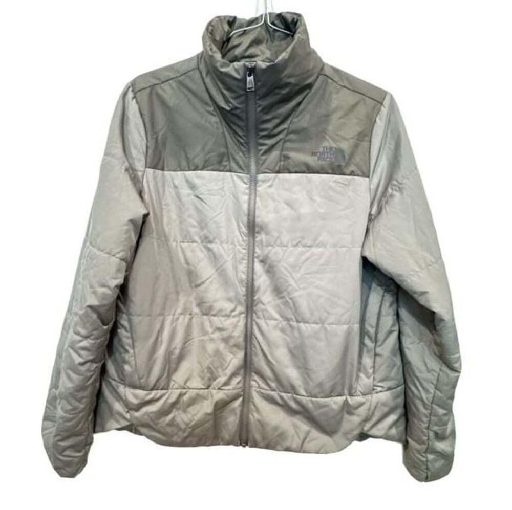 The North Face Insulated Jacket Size XL Green Full-Zip Puffer